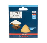 Bosch 2608900827 Delta Carta Abrasiva Gancio & Ciclo Perforata 120 Grit 93mm