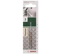 Bosch 2609255090 - Punta per metalli rettificata HSS-TiN DIN 338, lunghezza 49 mm, diametro 2 mm