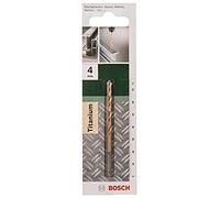 Bosch 2609255095 - Punta per metalli rettificata HSS-TiN DIN 338, lunghezza 75 mm, diametro 4 mm