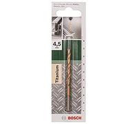 Bosch Punta per metalli 2609255097 HSS-TiN DIN 338 rettificata 80 mm, diametro 4,5 mm