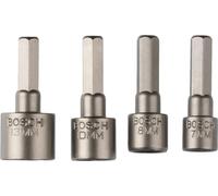 Bosch 2609255904 - Set di 4 inserti con chiave a bussola, codolo esagonale
