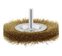 Bosch 2609256519 - Spazzola a disco per trapani, in filo ondulato e ottonato, 6 x 75 mm