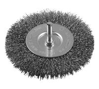 Bosch 2609256532 - Spazzola circolare per fresatrice, filo metallico ondulato, 6 x 100 mm, Argento
