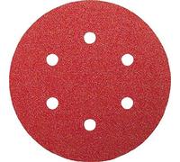 Bosch 2609256A33 - Fogli abrasivi per smerigliatrici eccentriche, diametro 150 mm, 6 fori, grana 180, confezione da 5