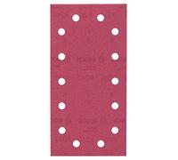Bosch 2609256B24 - Fogli abrasivi per levigatrici 115 x 230 mm, G240, 14 fori, fissaggio a velcro (10)