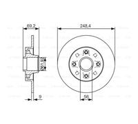 BOSCH 0 986 479 S43 Disco freno