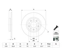 BOSCH 2X Dischi Freno Posteriori Completi Per Jeep Cherokee KL