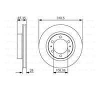 BOSCH 2X Dischi Freno Ventilati Oliati 0 986 479 R46