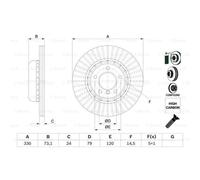 BOSCH 0 986 479 E23 Disco freno