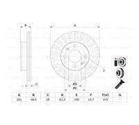 BOSCH 0 986 479 E73 Disco freno