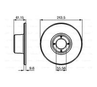 BOSCH 2X Disco Freno Anteriore 2135 Completo Per Rover Mini Berlina XN