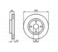 BOSCH 2X Disco Freno Anteriore 2575 Ventilato Internamente Per Mazda 323