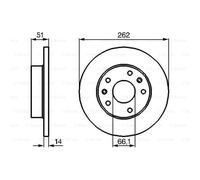 BOSCH 2X Disco Freno Anteriore 262 Completo Per Land Rover Freelander LN LN