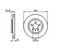 BOSCH 2X Disco Freno Anteriore 2799 Ventilato Per VW Passat Variant 3A5