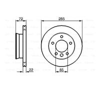 BOSCH 2X Disco Freno Anteriore 285 Ventilato Per Mercedes-Benz Sprinter 3-T
