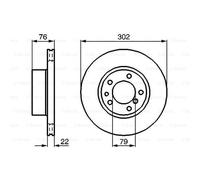 BOSCH 2X Disco Freno Anteriore 302 Ventilato Internamente Per BMW 5 Serie E34