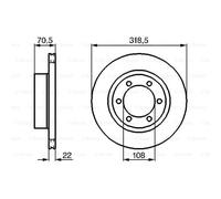 BOSCH 2X Disco Freno Anteriore 3185 Ventilato Internamente Per Toyota