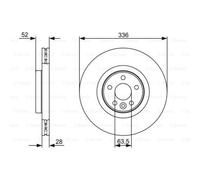 Disco freno (per unità) BOSCH 0 986 479 395 VOLVO V60 2.0 D3 / D4