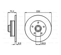 BOSCH 2x Disco Freno Posteriore 226 Pieno per VW Golf III 1H1 Vento 1H2 53I