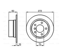 BOSCH 2x Disco Freno Posteriore 2718 Pieno per BMW Z3 Roadster E36 0 986 478 439