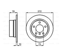 BOSCH 2x Disco Freno Posteriore 272 Pieno per BMW 3er Compatto E36 0 986 478 641