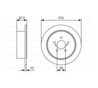 BOSCH 0 986 479 A82 Disco freno