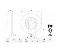 BOSCH 2x Disco Frontale Ø300mm Ventilato per BMW 3er Touring 1er F31 F20 F21