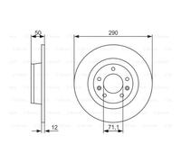 BOSCH 0 986 479 311 Disco freno