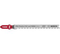 Bosch 2x Lama per seghetto alternativo PRO Plastics PVC clean T102H (per Materiali plastici, Materiali plastici, Lunghezza 100 mm, Professional Accessorio Seghetto alternativo)