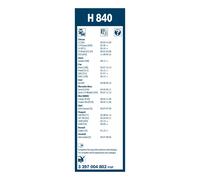 Spazzola tergicristallo BOSCH Twin H840, 290mm, Posteriore, 1 Pezzo