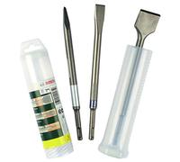 Bosch 3 pz. Set di Scalpelli SDS Plus, per Calcestruzzo e Muratura, 0/20/40mm, Accessori per Martello Perforatore