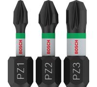 Bosch 3x Bit PRO Pozidriv Impact (100 x 50 mm, Professional Accessorio Avvitatore, Avvitatore)