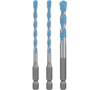 Bosch 3x Set di punte EXPERT HEX-9 Multi Construction (per Calcestruzzo, Piastrelle di ceramica morbida, Ø 5,0, 6,0, 8,0 mm, Professional Accessorio Trapano)