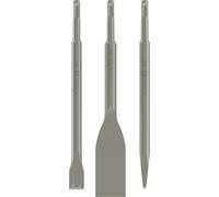 Bosch 3x Set di scalpelli PRO SDS plus-5C, 3 pz | per Calcestruzzo, Mattone, Professional Accessorio Martello perforatore, Sezionatori