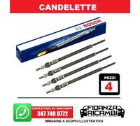 BOSCH 4 CANDELETTE CITROEN FORD FOCUS Peugeot 207 Hatchback 1.6 HDi 92 CV