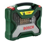 Bosch Set da 50 Pezzi di punte e bit avvitamento in titanio X-Line (per legno, pietra e metallo, accessori trapano)