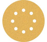 Bosch Professional 5x Carte Abrasive Expert C470 con 8 Fori per Legno Duro, Vernice su Legno, Ø 125 mm, Grana 60, Accessorio Levigatrice Rotoorbitale