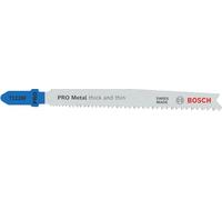 Bosch 5x Lama per seghetto alternativo PRO Metal thick and thin T123XF | per Lamiere di acciaio, Tubi e profili in metallo, Lunghezza 100 mm, Professional Accessorio Seghetto alternativo