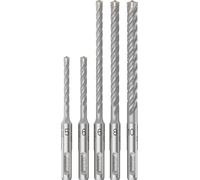 Bosch 5x Set di punte per martelli PRO SDS plus-5X | per Calcestruzzo, Mattoni in pietra calcarea e arenaria, Ø 5,00, 6,00, 6,00, 8,00, 10,00 mm, Accessorio Martello perforatore