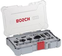 Bosch Professional Set da 6 Pezzi di frese per profili, smussartue e scanalature, per legno, accessorio per fresatrici verticali con codolo di 8 mm