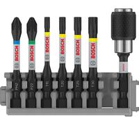 Bosch 7x Set Bit Avvitamento PRO Impact w/Portabit QC | Lunghezza 60, 50, 50, 50 mm, Professional Accessorio Avvitatore, Trapano