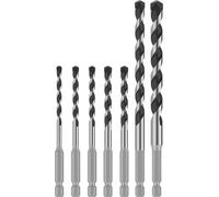 Bosch 7x Set di punte PRO HEX-5 (per Pietra dura, Calcestruzzo, Ø 4,0, 5,0, 5,0, 6,0, 6,0, 8,0, 10,0 mm, Professional Accessorio Trapano)