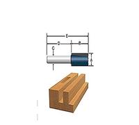 Bosch 85460MC - Punta per fresa dritta a doppia scanalatura, diametro 1/4", diametro 57/64", gambo 1/2"