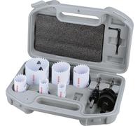 Bosch 9x Set di seghe a tazza Multi Material filettate (per Acciaio, Cartongesso, Ø 19, 22, 29, 38, 44, 57 mm, Professional Accessorio Trapanoi)