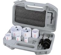 Bosch 9x Set di seghe a tazza Multi Material filettate (per Acciaio, Cartongesso, Ø 20, 25, 32, 38, 51, 64 mm, Professional Accessorio Trapanoi)