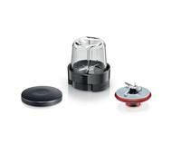 Bosch Accessori MUZS68CG, set di tritatutto universale per cubetti di ghiaccio, chicchi di caffè, per tritare verdura, frutta, carne, per robot da cucina serie 6, serie 8, nero/acciaio inox