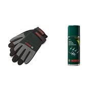 Bosch Accessori Per La Sicurezza Guanti L + Bosch Accessori Per Tagliasiepi Lubrificante spray antiruggine ml 250
