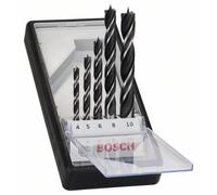 Bosch Kit 5 punte a spirale per legno 4-10 mm Linea robusta (2607010527)