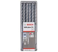 Bosch Accessories 2608576196 Punta SDS Plus-7X per Calcestruzzo e Muratura, Accessorio per Martello Perforatore, 10 x 100 x 165 mm, Set di 30 Pezzi