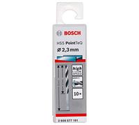Bosch Accessories 2608577191 HSS PointTeQ (2,3 x 27 x 53 mm) - Set da 10 Pezzi di Punte Elicoidali per Trapano per Metallo, Acciaio, Fusione o Plastica, Grigio (Argento), Ø 2.3 mm